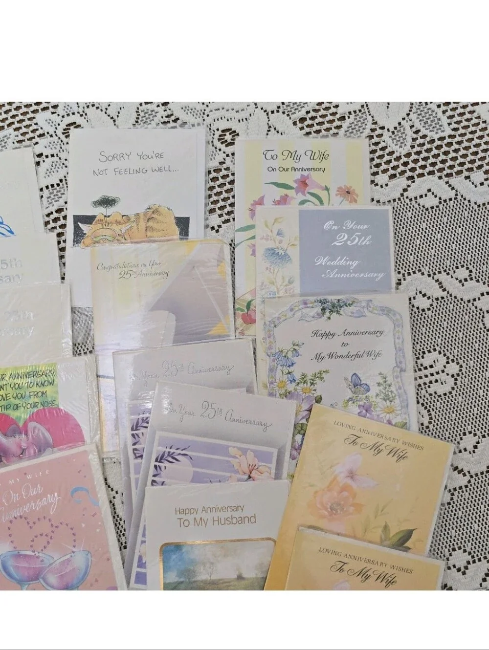 Vintage Greeting Card Lot 25+ Unused Anniversary Birthday Halloween Crafts